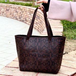 Snake Leather Tote Bag